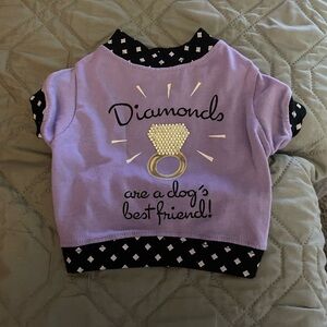 SimplyDog Purple Rhinestone Dog Shirt